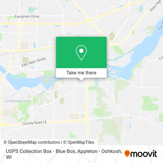 USPS Collection Box - Blue Box map