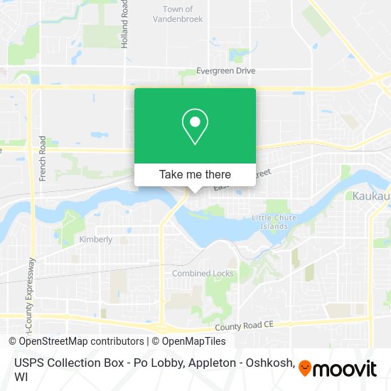 USPS Collection Box - Po Lobby map