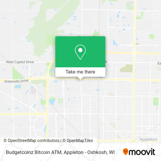 Mapa de Budgetcoinz Bitcoin ATM