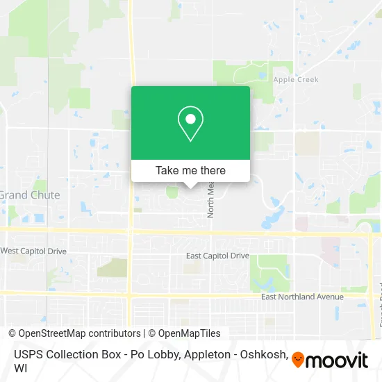 USPS Collection Box - Po Lobby map