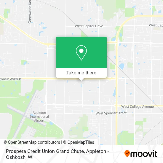 Prospera Credit Union Grand Chute map