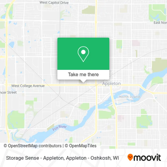 Storage Sense - Appleton map