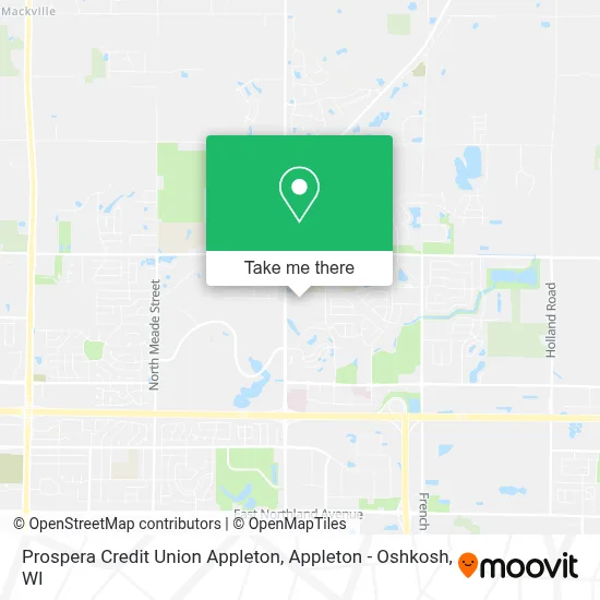 Prospera Credit Union Appleton map