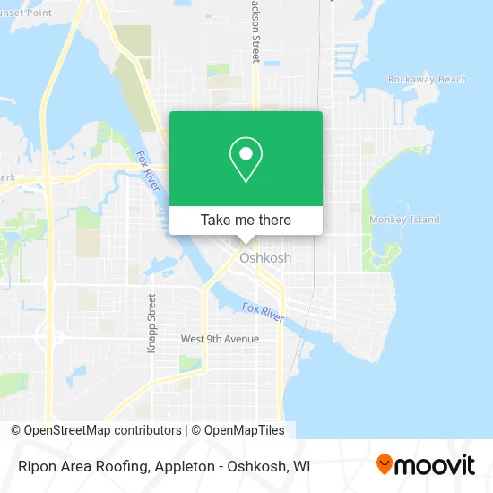 Ripon Area Roofing map