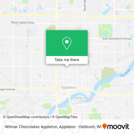 Wilmar Chocolates Appleton map