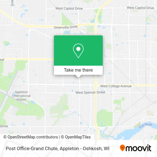 Post Office-Grand Chute map