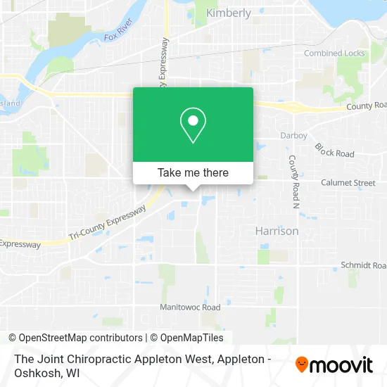 The Joint Chiropractic Appleton West map