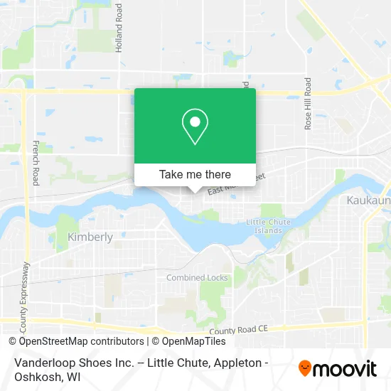 Vanderloop Shoes Inc. -- Little Chute map
