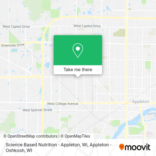 Science Based Nutrition - Appleton, Wi map