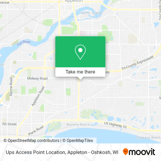 Ups Access Point Location map