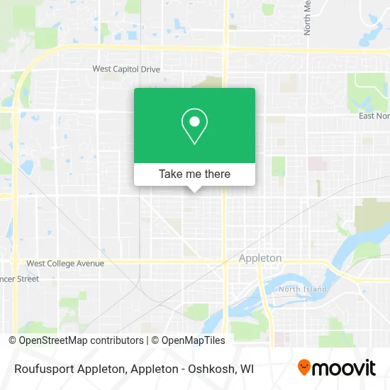 Roufusport Appleton map