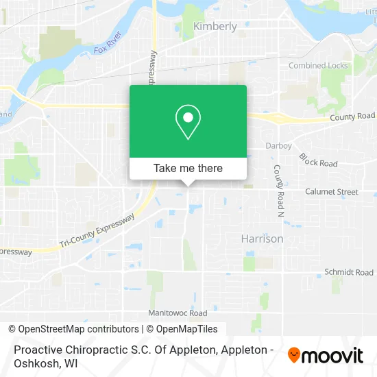 Proactive Chiropractic S.C. Of Appleton map