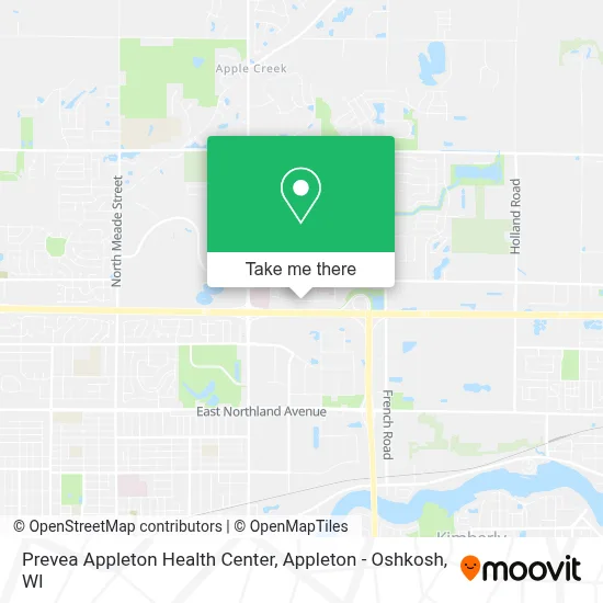 Prevea Appleton Health Center map
