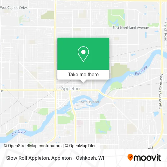 Slow Roll Appleton map