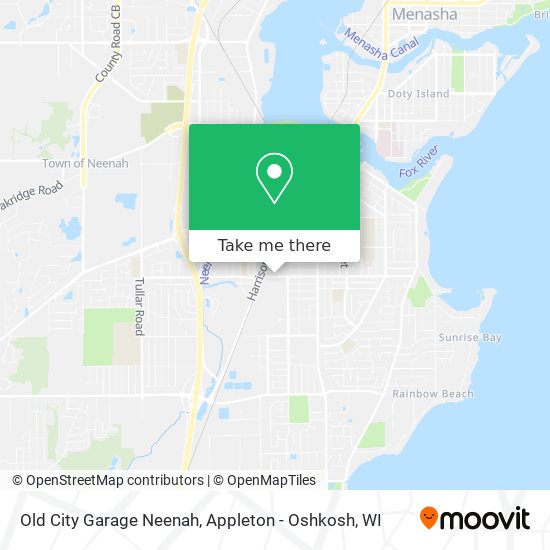 Old City Garage Neenah map