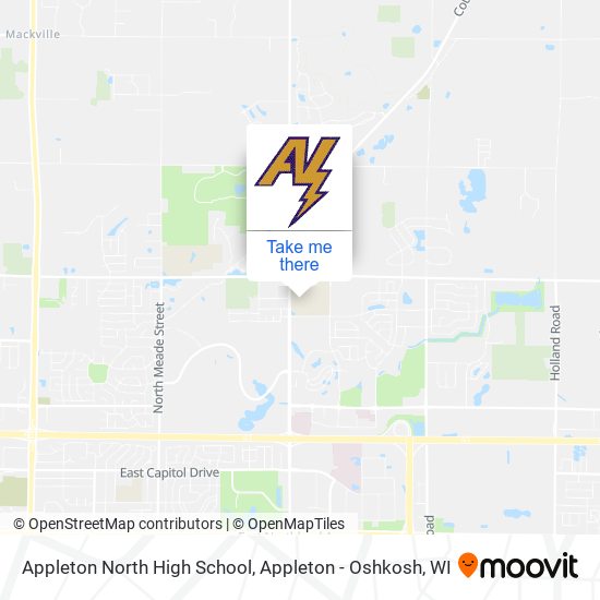 Appleton North High School map
