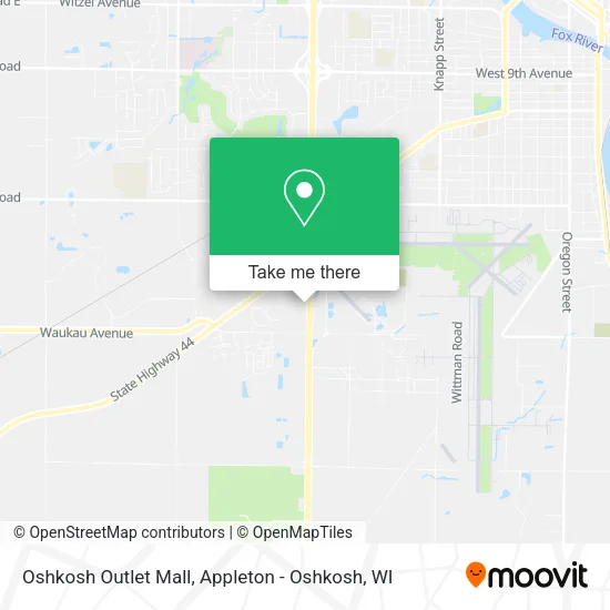 Mapa de Oshkosh Outlet Mall