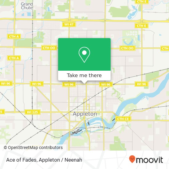 Mapa de Ace of Fades, 131 W Wisconsin Ave Appleton, WI 54911