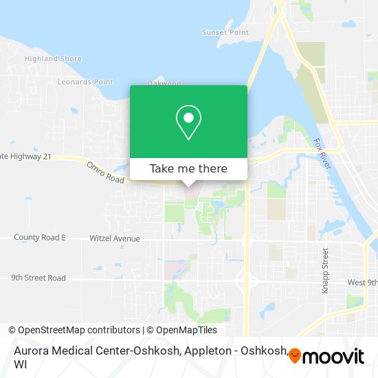 Aurora Medical Center-Oshkosh map