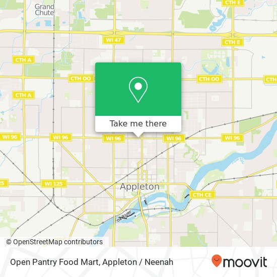 Open Pantry Food Mart map