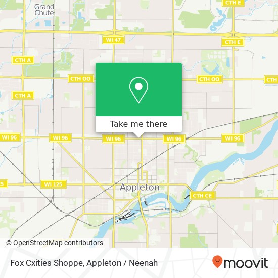 Fox Cxities Shoppe map