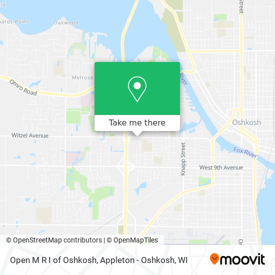 Mapa de Open M R I of Oshkosh