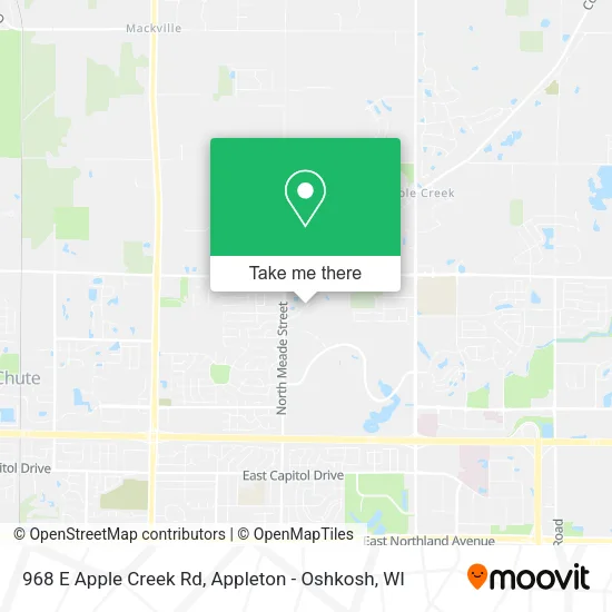 Mapa de 968 E Apple Creek Rd