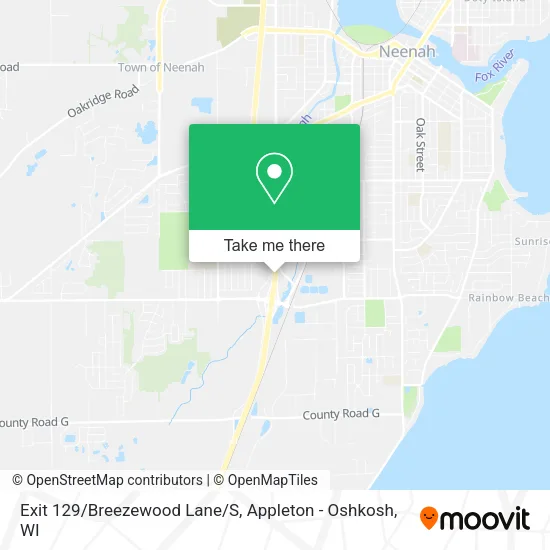 Mapa de Exit 129/Breezewood Lane/S