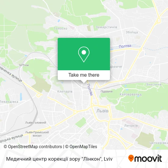 Карта Медичний центр корекції зору "Лінкон"