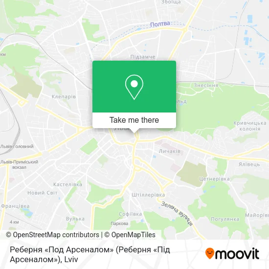 Карта Реберня «Под Арсеналом» (Реберня «Під Арсеналом»)
