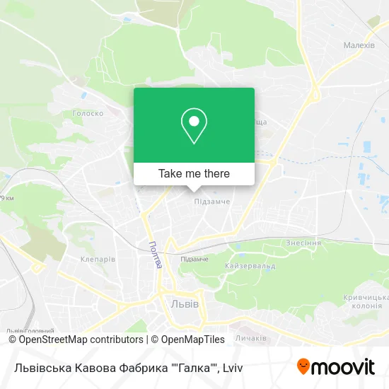 Карта Львівська Кавова Фабрика ""Галка""