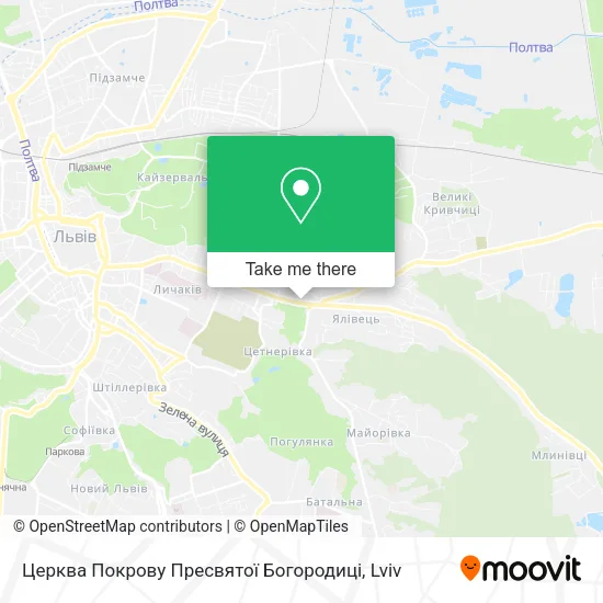 Карта Церква Покрову Пресвятої Богородиці