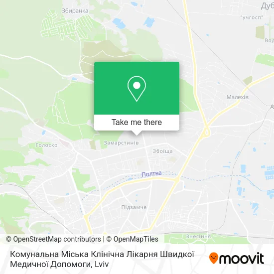 Карта Комунальна Міська Клінічна Лікарня Швидкої Медичної Допомоги