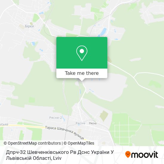 Карта Дпрч-32 Шевченківського Рв Дснс України У Львівській Області