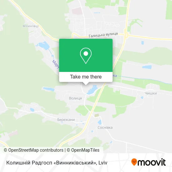 Карта Колишній Радгосп «Винниківський»