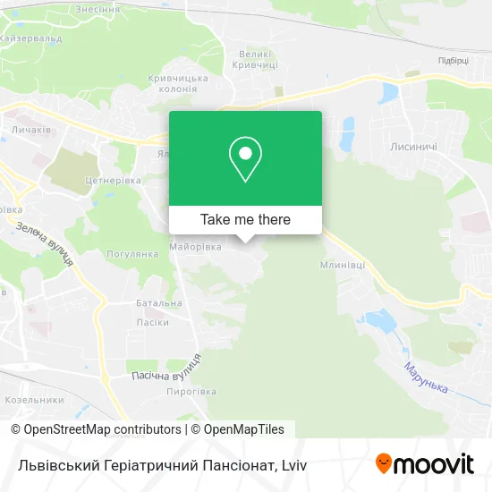 Карта Львівський Геріатричний Пансіонат