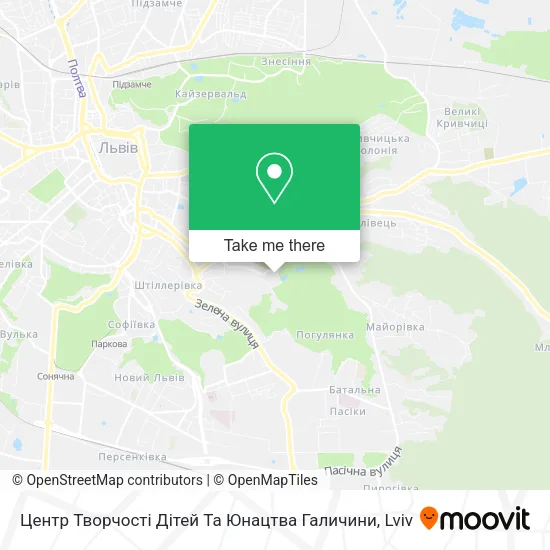 Карта Центр Творчості Дітей Та Юнацтва Галичини