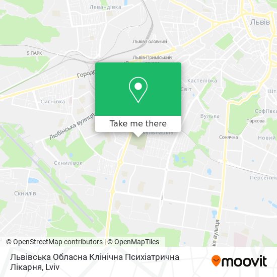 Львівська Обласна Клінічна Психіатрична Лікарня map