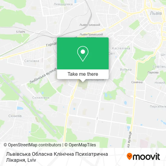 Карта Львівська Обласна Клінічна Психіатрична Лікарня