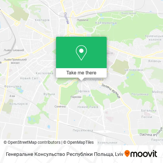 Карта Генеральне Консульство Республіки Польща