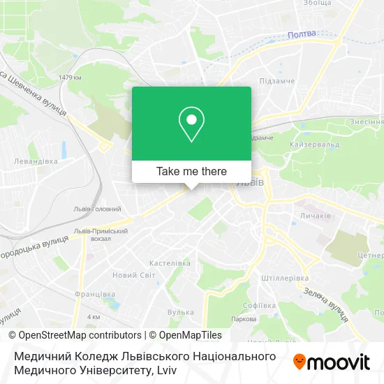 Карта Медичний Коледж Львівського Національного Медичного Університету