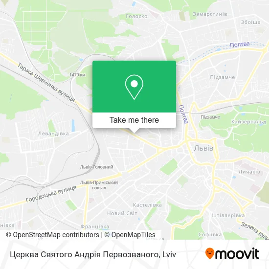 Карта Церква Святого Андрія Первозваного