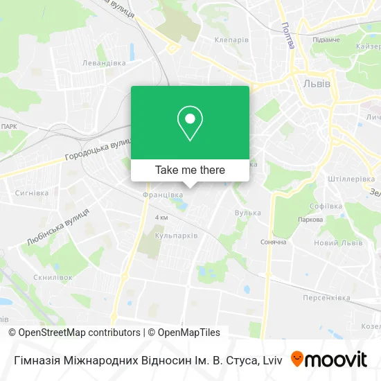 Карта Гімназія Міжнародних Відносин Ім. В. Стуса