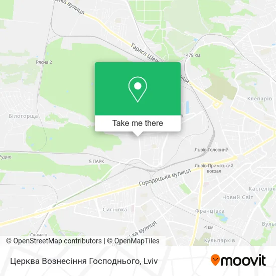 Карта Церква Вознесіння Господнього