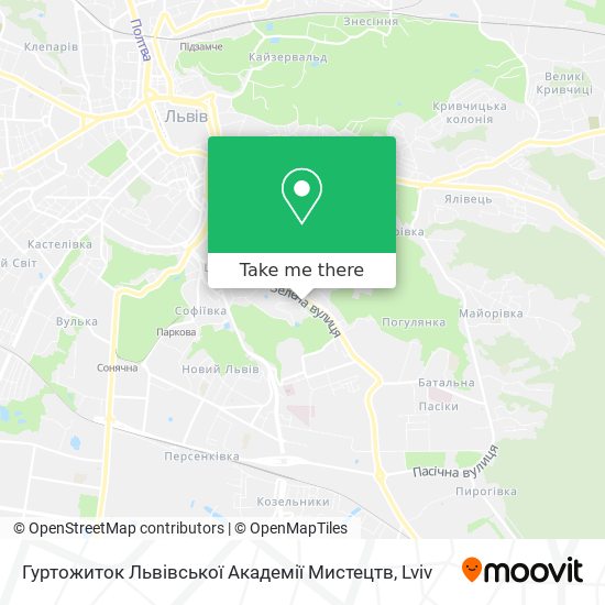 Гуртожиток Львівської Академії Мистецтв map
