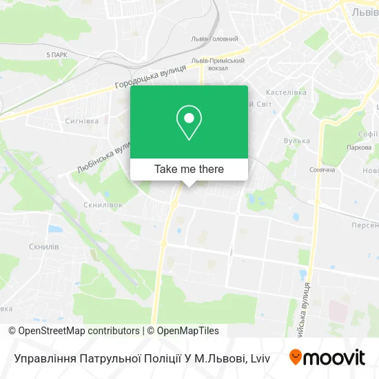 Карта Управління Патрульної Поліції У М.Львові