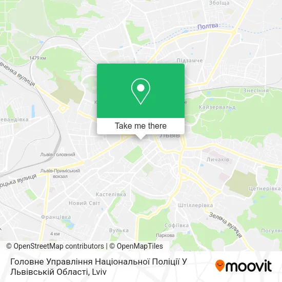 Карта Головне Управління Національної Поліції У Львівській Області