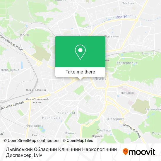 Карта Львівський Обласний Клінічний Наркологічний Диспансер