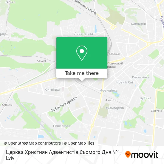 Карта Церква Християн Адвентистів Сьомого Дня №1