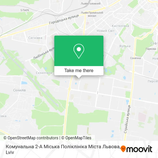 Карта Комунальна 2-А Міська Поліклініка Міста Львова